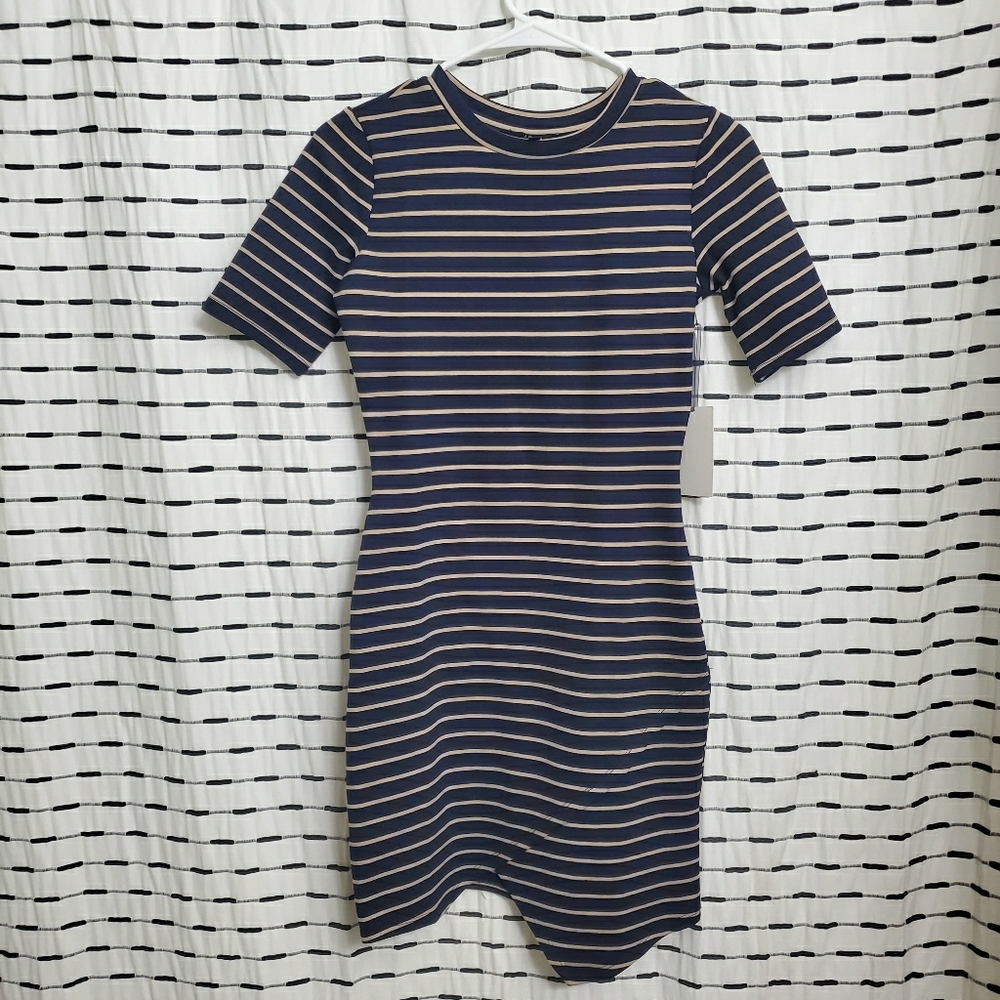 NWT Iris Asymmetrical Hem Fitted Dress